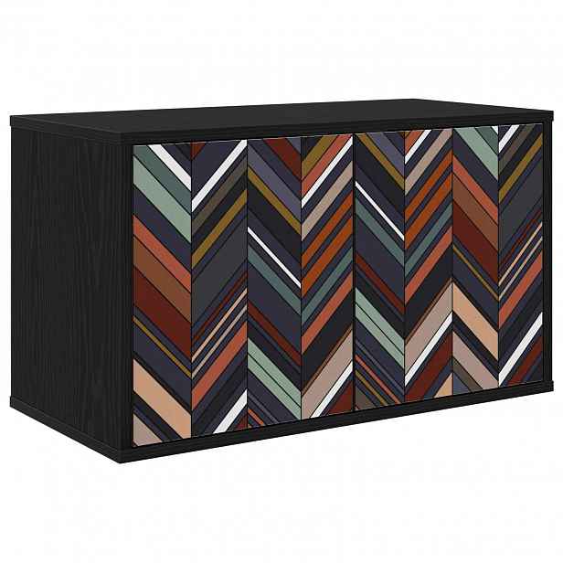 vidaXL Nástěnná TV skříň OMMEN 69 x 33 x 40 cm Černý dub