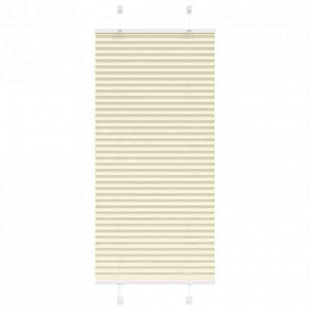 vidaXL Plisovaná roleta krémová 65x100 cm Šířka látky 64,4cm Polyester