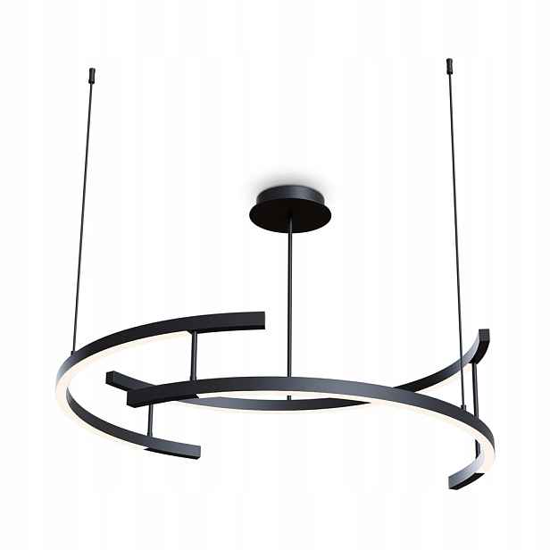 Závěsná lampa lustr polokruhová Led černá teplá moderní 83 cm Maytoni