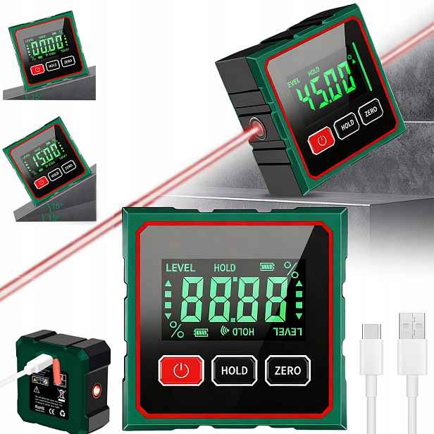 Digitální LCD Úhloměr S Magnetem, Úhloměr, Elektronická Vodováha