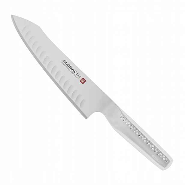 nůž šéfkuchaře Global Ni GN-002 20 cm drážkovaný Cromova 18 210 g