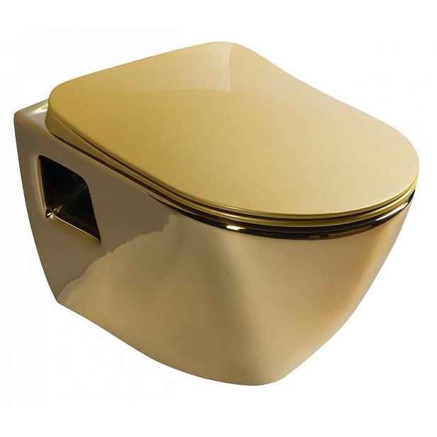 Sapho Paula - Závěsné WC, zlatá TP325-AK00