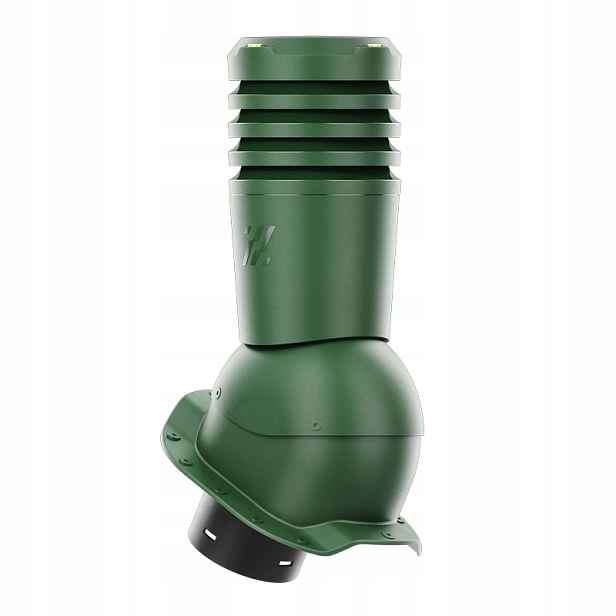 Větrací komín Ecoline pro plechovou střešní krytinu, profil R, průměr 150 mm, zelený