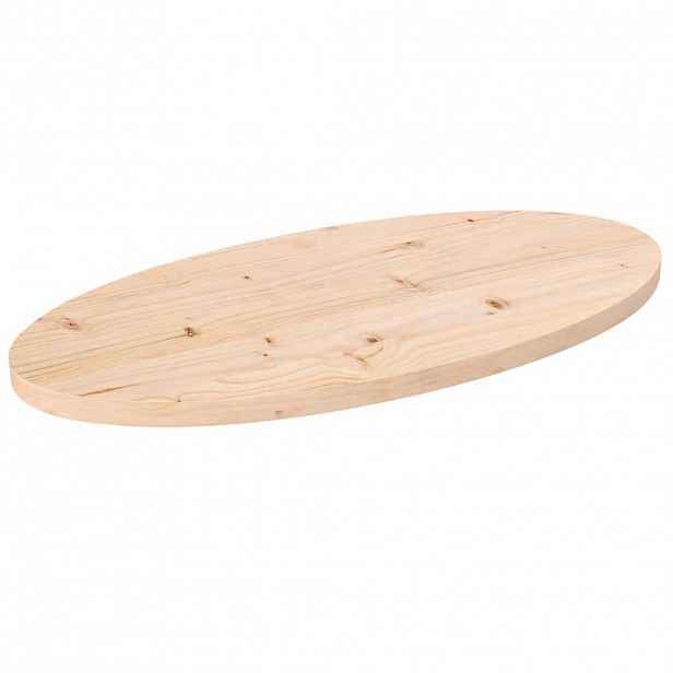 vidaXL Stolní deska 70 x 35 x 2,5 cm masivní borovice oválná