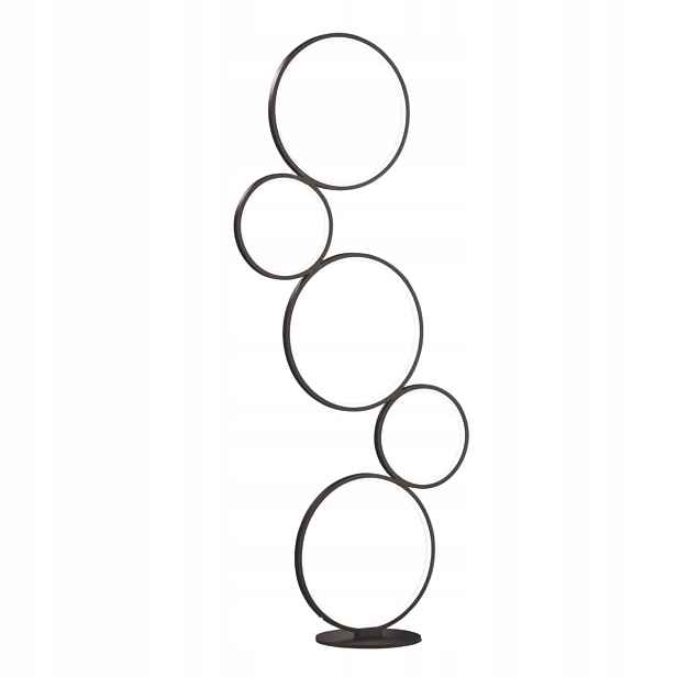 Podlahová lampa kruhová moderní černá Trio