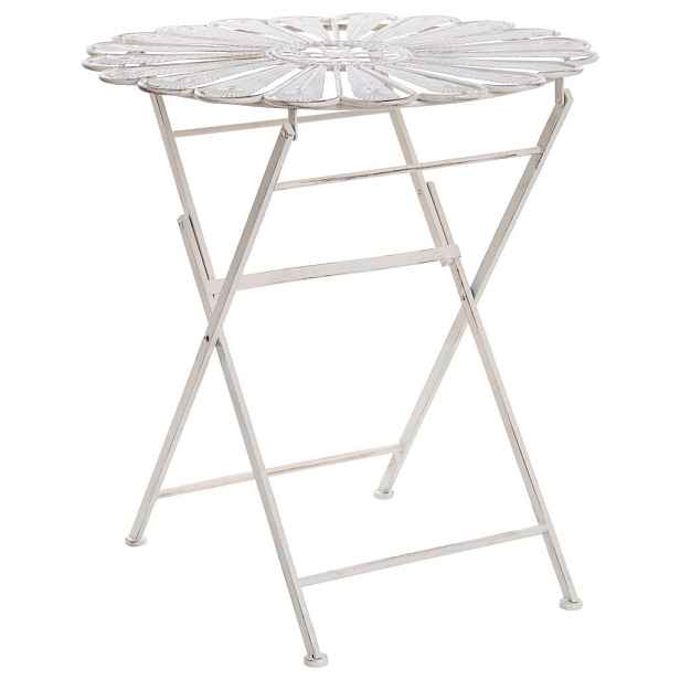 Beliani BISTRO STOLEK 71/71 cm Kov Krémově bílý Pavia