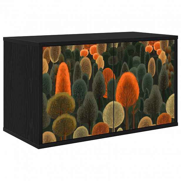 vidaXL Nástěnná TV skříň ZAANDAM 69 x 33 x 40 cm Černý dub