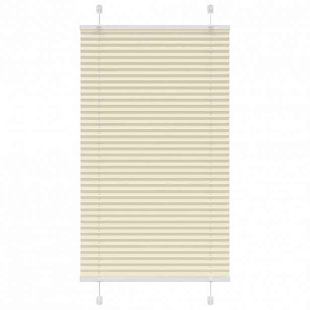 vidaXL Plisovaná roleta krémová 75x100 cm Šířka látky 74,4cm Polyester