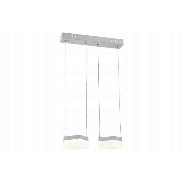 Dekorativní závěsná lampa, moderní stříbrná, dvojitá, Led do obývacího pokoje Reality