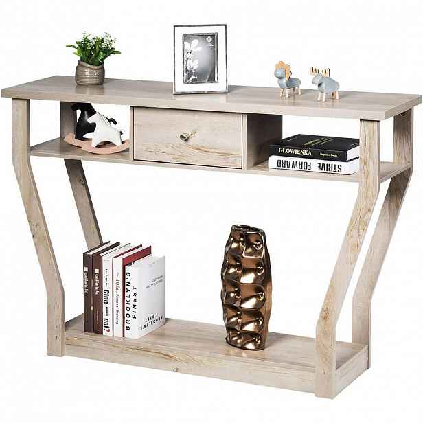 COSTWAY PROSTOROVÝ STOLEK 81 cm šedý