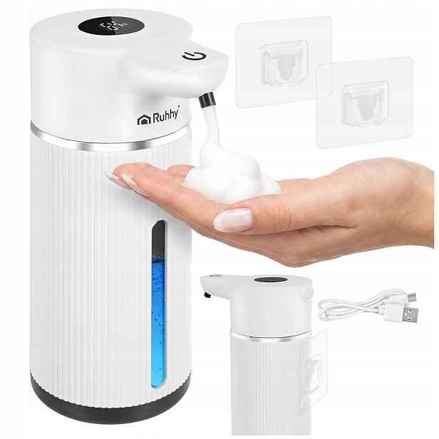 Dávkovač Automatický velký 420 ml Bezdotykový Usb dispenser Bílý