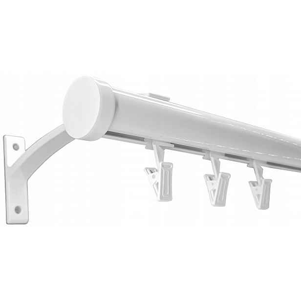 Garnýž Kolejnicový Aluminiový 28mm Bílý 150cm Luna kpl žabky