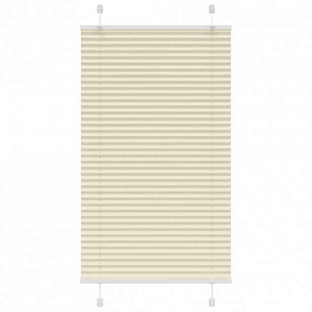 vidaXL Plisovaná roleta krémová 80x100 cm Šířka látky 79,4cm Polyester