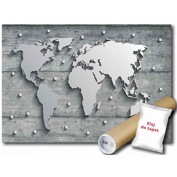 Vinylová fototapeta Mapa kov beton 416x254
