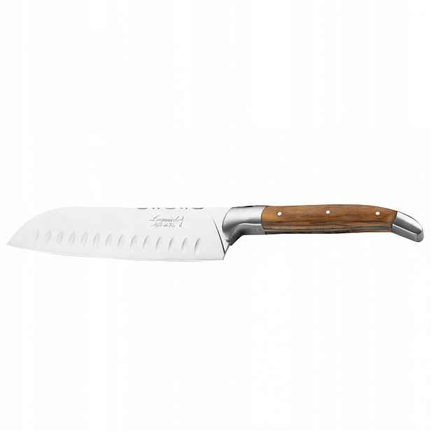 Nůž Santoku Laguiole Style de Vie Luxury Line 17 cm, olivové dřevo