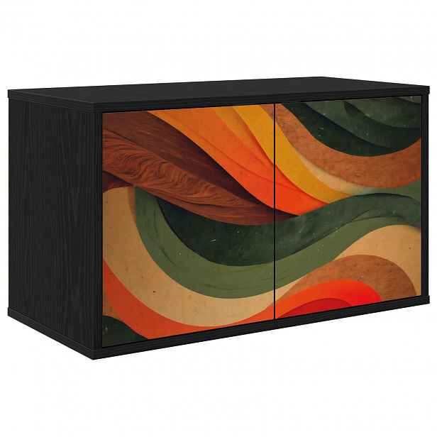 vidaXL Nástěnná TV skříň BONN 69 x 33 x 40 cm Černý dub
