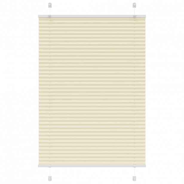 vidaXL Plisovaná roleta krémová 85x100 cm Šířka látky 84,4cm Polyester