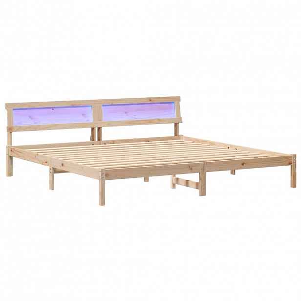vidaXL Rám postele s čelo Hnědá 180 x 200 cm Masivní borové dřevo