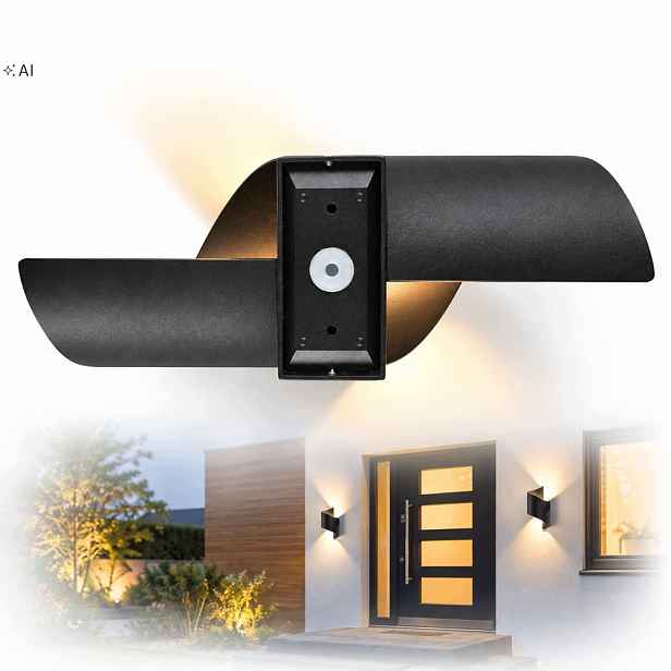 10W Led Nástěnné Svítidlo Moderní Nástěnná Lampa Led Černá