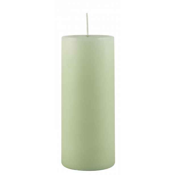 IB Laursen Zelená sloupová svíčka LIGHT GREEN 15 cm