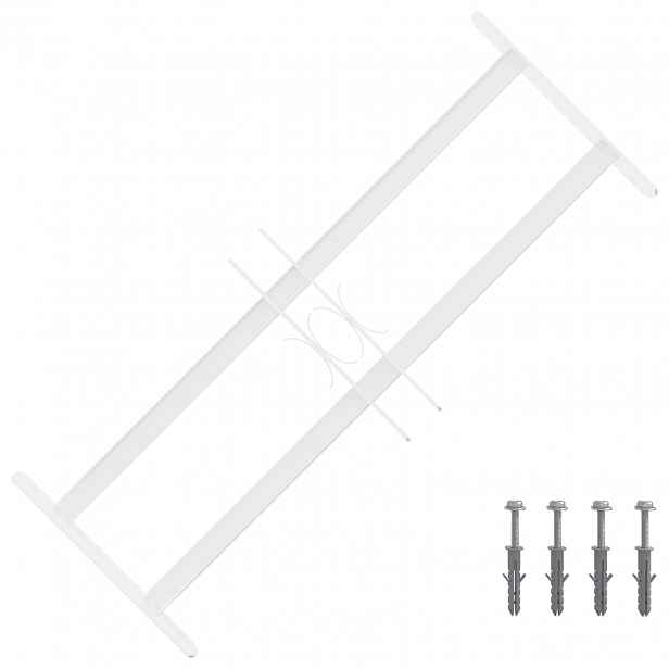 vidaXL Zabezpečovací mříž pro okna se 2 příčnými lištami 3 ks 43-74 cm