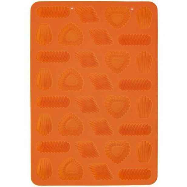 forma na 32ks PRACNY mix tvarů, oranž, 31x21cm, silikon