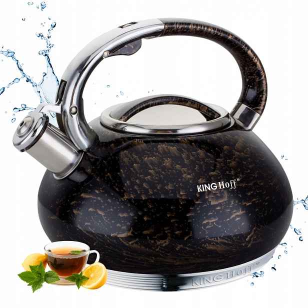 Konvice z oceli Kinghoff 3 l, černá