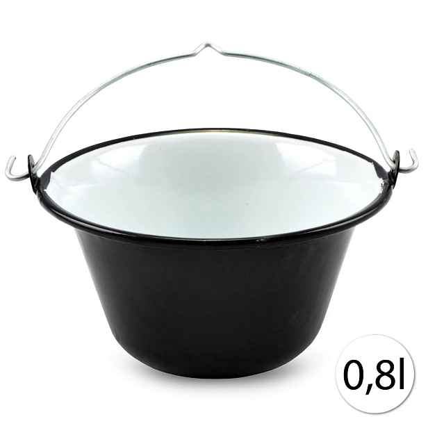Perfect Home 71078 Smaltovaný servírovací kotlík na guláš 0,8l bílý