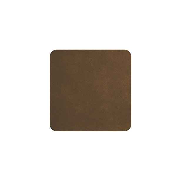 Sada 4 ks podtácků imitace kůže 10x10 cm SOFT LEATHER OPTIC ASA Selection - hnědá