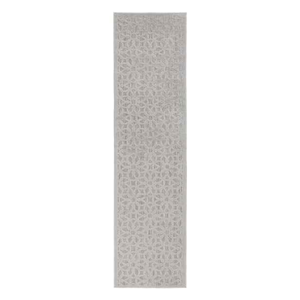 Šedý venkovní koberec běhoun 230x66 cm Argento - Flair Rugs