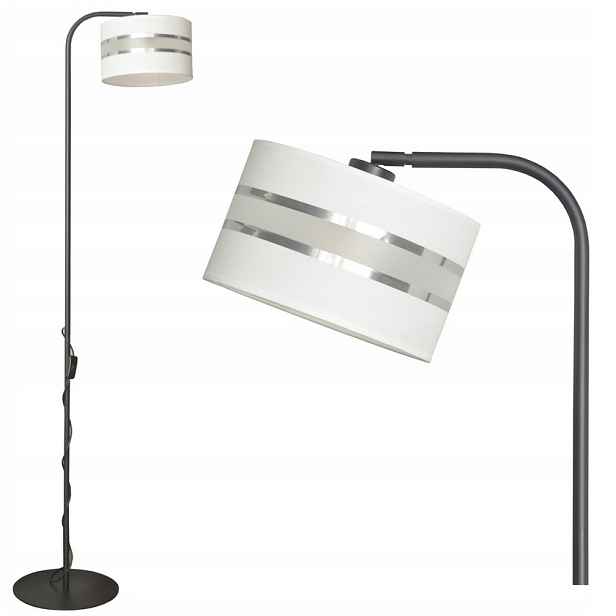 Stojací Lampa Na Čtení 153 CM Led E27, Stínidlo FI24, Nastavitelná