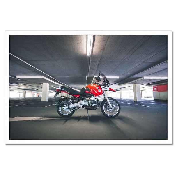 Plakáty v rámu 60x40 Červený motocykl Bmw