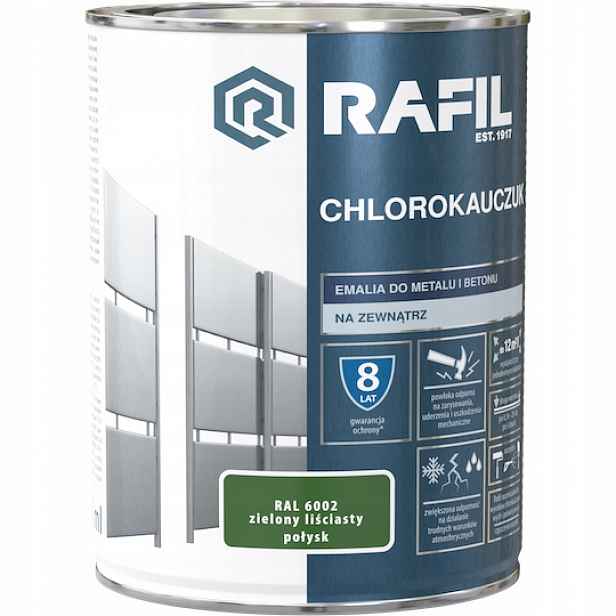 Chlorkaučuk Zelený Listový Lesk Ral 6002 5L Rafil