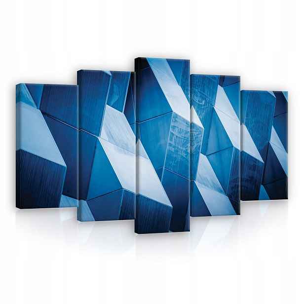 Obraz 100x60 Abstrakce geometrie moderní high-tech minimalismus modrý