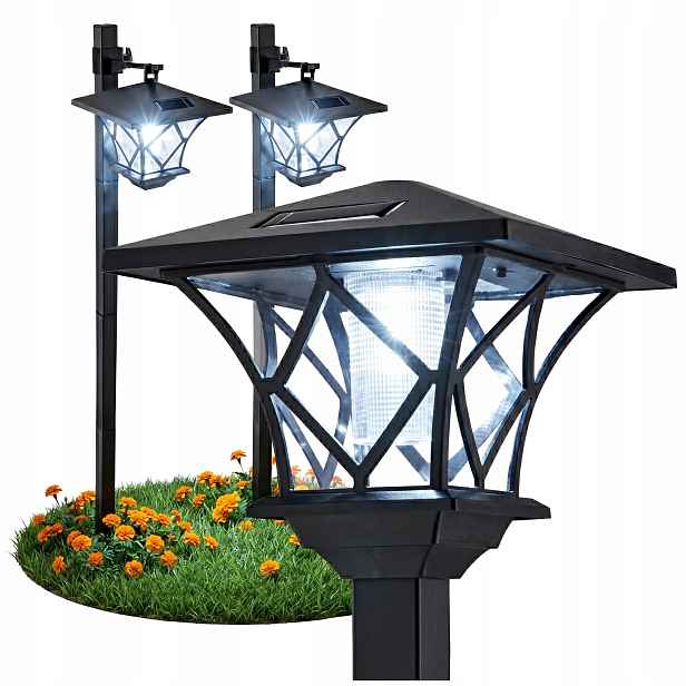 Solární Zahradní Lampa Led lampa 150 cm, senzor, zapichovací lampa, sloupek