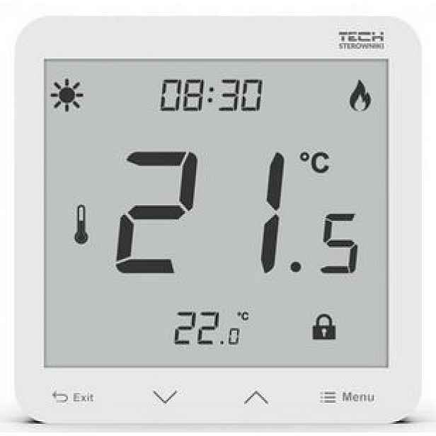 Termostat Pokojový Bílý ST-297 v3 Tech Drátový Na Baterie