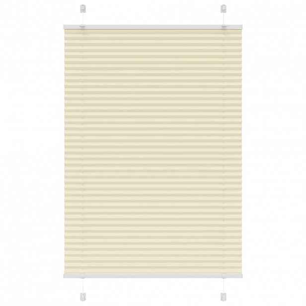 vidaXL Plisovaná roleta krémová 100x100cm Šířka látky 99,4cm Polyester
