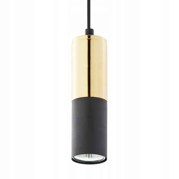 Závěsná stropní lampa Elit Tuba 1xGU10 Zlatá černá moderní do obývacího pokoje