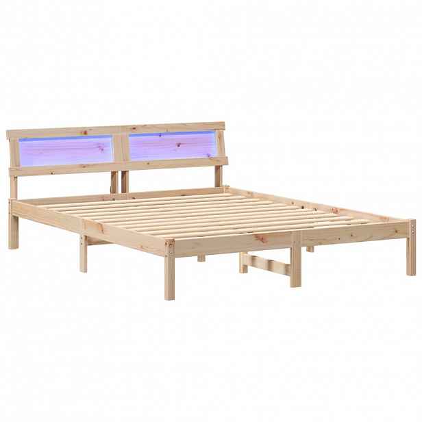 vidaXL Rám postele s čelo Hnědá 160 x 200 cm Masivní borové dřevo
