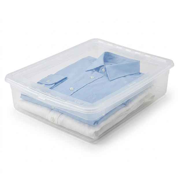 Keeeper Úložný box s víkem (má 2 funkce) BEA Clearbox 9L, 39 x 35,5 x 9 cm