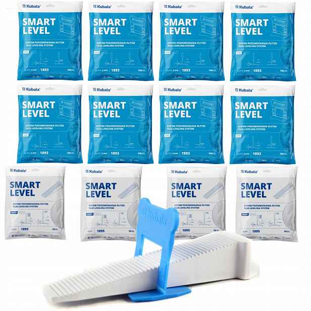 Kubala Smart Level Pro Vyrovnávání Klínových Dlaždic 200 Klipsy 2MM 800 Kusů