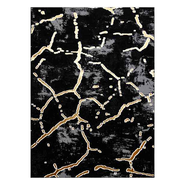 Kusový koberec Allure 1967 black/gold, 160x220, černá, kancelář, Dywany Łuszczów