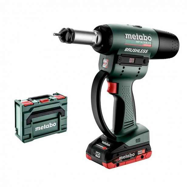 Metabo - 18V AKU nýtovací pistole, 2x aku 4,0 Ah LiHD, nabíječka 601788800