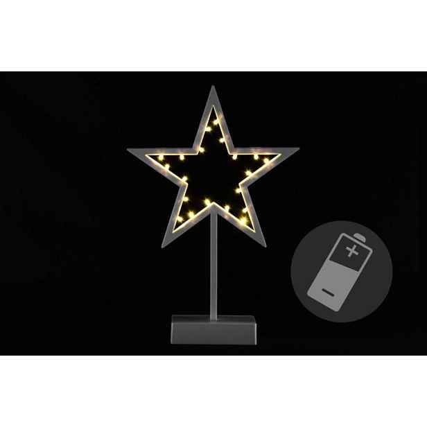 Nexos Vánoční dekorace svítící hvězda na stojánku, 38 cm, 20 LED diod 28280