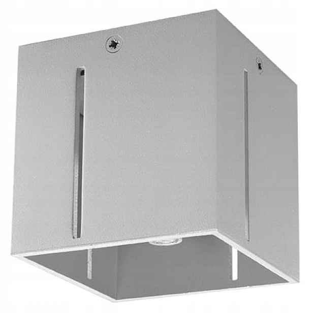Sollux Stropní bod Pixar šedý hliník 10x10 cm G9 40W IP20