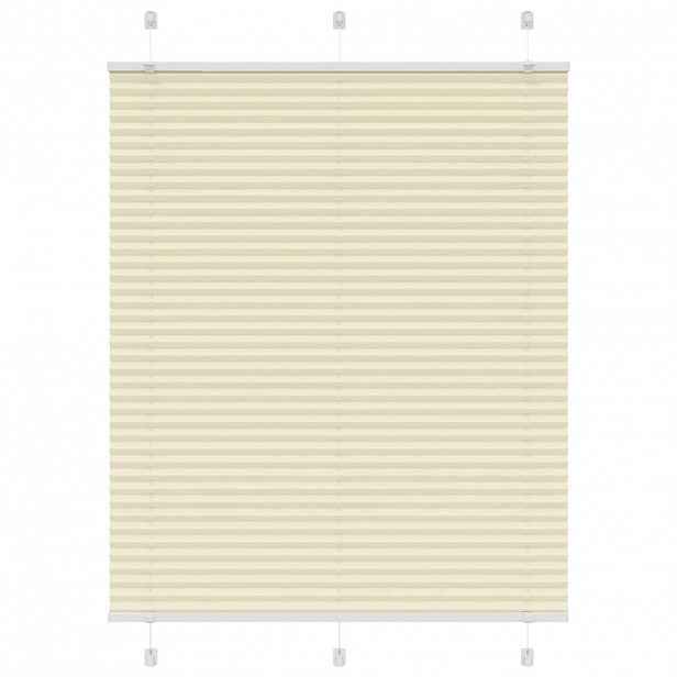 vidaXL Plisovaná roleta krémová 105x100 cm Šířka látky 104,4 cm
