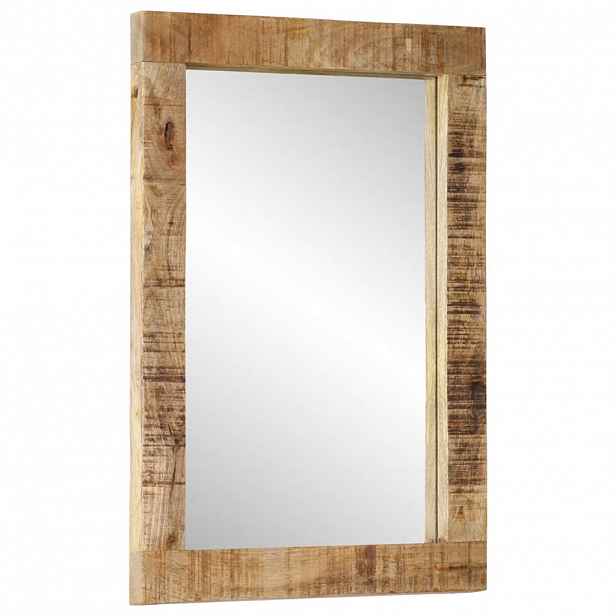 vidaXL Zrcadlo 70 x 50 cm masivní mangovníkové dřevo a sklo