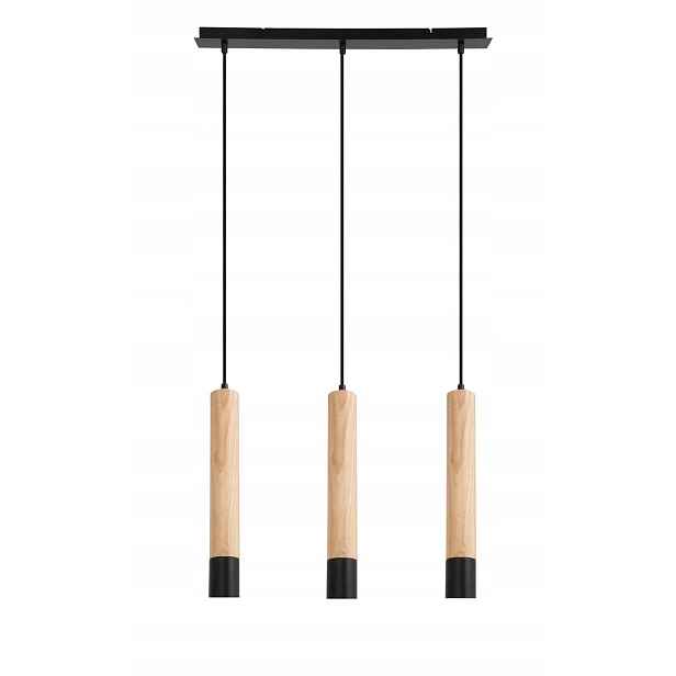 Závěsná dřevěná lampa GU10 3x50W barva buk 72133 Braulia Rabalux
