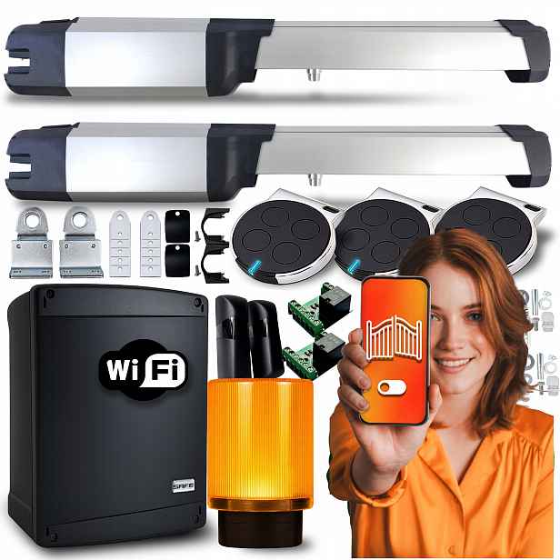 Set pohonu dvoukřídlé brány Bft A25 Phobos Wifi Safe S24I pohony