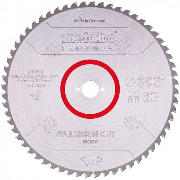 Metabo - Pilový kotouč na dřevo, 305x30 mm, 60 zubů 628228000
